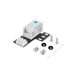 LANBERG CLOSED-LOOP THERMOSTAT 10A FOR RACK CABINETS WITH 19" EAR AND TERMINAL BLOCK GRAY  