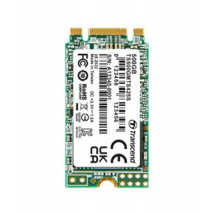 TRANSCEND MTS425S 500GB SSD disk M.2 2242, SATA III 6Gb/s (3D TLC), 530MB/s R, 480MB/s W
