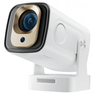 HELMER chytrý přenosný projektor SP 700/ Full HD/ 400 ANSI lm/ HDMI/ USB/ BT/ Wi-Fi/ Auto Focus/ Repro/ Android 13/ bílý