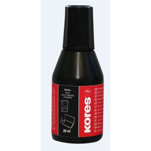 Razítková barva Kores, 28 ml, černá