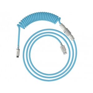 HyperX USB-C spirálový kabel světle modro-bílý