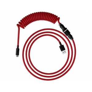 HyperX USB-C spirálový kabel červeno-černý