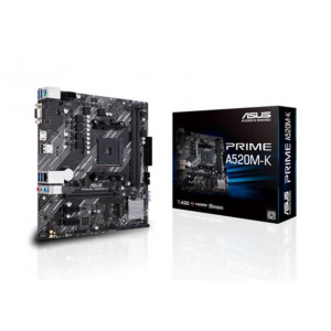 ASUS PRIME A520M-K, AM4, AMD A520, 2x DDR4, mATX