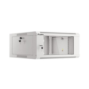 LANBERG Nástěnná jednodílná skříň 19", 4U 570x600 snadná a rychlá montáž (v rozloženém stavu) šedá (RAL7035)  