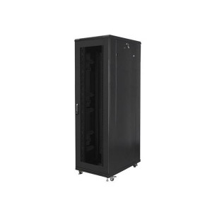 LANBERG Volně stojící skříň 19" 42U/800x1000 (v rozloženém stavu) síťované dveře černá (RAL9004)  