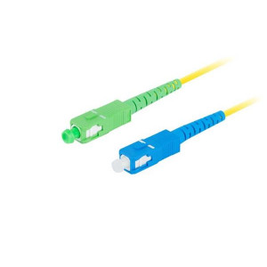 LANBERG optický patch cord SM SC/APC-SC/UPC simplex 1m LSZH G657A1 průměr 3mm, barva žlutá  