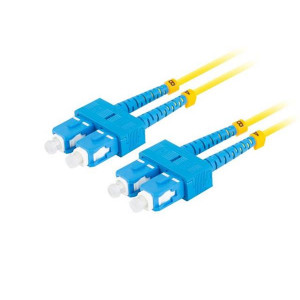 LANBERG optický patch cord SM SC/UPC-SC/UPC duplex 5m LSZH G657A1 průměr 3mm, barva žlutá  