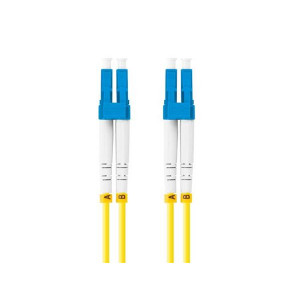 LANBERG optický patch cord SM LC/UPC-LC/UPC duplex 2m LSZH G657A1 průměr 3mm, barva žlutá  