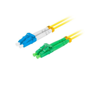 LANBERG optický patch cord SM LC/APC-LC/UPC duplex 2m LSZH G657A1 průměr 3mm, barva žlutá  