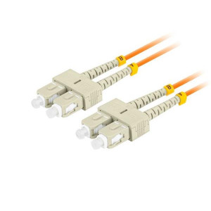 LANBERG optický patch cord MM SC/UPC-SC/UPC duplex 5m  LSZH OM2 50/125 průměr 3mm, barva oranžová  