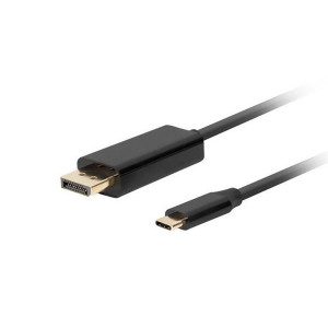 Lanberg USB-C(M)->DisplayPort(M) kabel 1m 4K 60Hz černá 