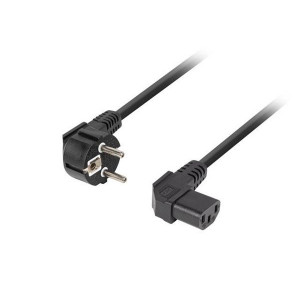 Lanberg CEE 7/7->IEC 320 C13 POWER CORD 3m ANGLED RIGHT VDE černá  