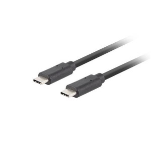 Lanberg USB-C M/M 3.1 GEN 2 kabel 0,5m 10GB/S PD100W černá  