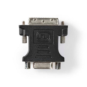 Nedis CCGB32902BK - adaptér DVI| DVI-I 24+5 Zástrčka | VGA Zásuvka | Poniklované | Přímý | PVC | Černá 