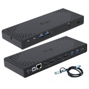 I-tec USB 3.0 / USB-C / Thunderbolt Dual Display Docking Station + PD 100W