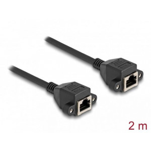 Delock Prodlužovací kabel RJ50 ze zásuvky na zásuvku, S/FTP, 2 m, černý