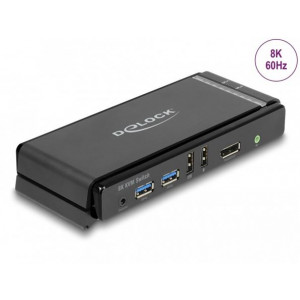 Delock DisplayPort 1.4 KVM Switch 8K 60 Hz s USB 5 Gbps a Audio