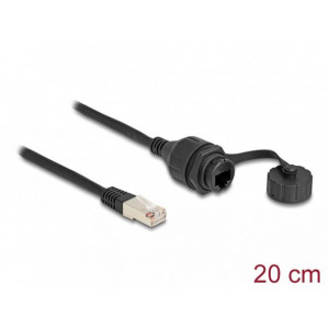 Delock Kabel ze zástrčkového konektoru RJ50 na zásuvkový konektor RJ50 pro vestavné aplikace, s těsnicí krytkou dle IP67
