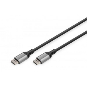 DIGITUS 8K @ 60Hz; DP to DP Connectioncable; DP 1.4 Alu Housing; Black; 2m