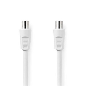 Nedis CSGB40000WT15- Koaxiální Kabel 90 dB | IEC (Koax) Zástrčka - IEC (Koax) Zásuvka | 1,5 m | Bílá