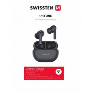 SWISSTEN BLUETOOTH TWS SLUCHÁTKA PRO TUNE ČERNÝ