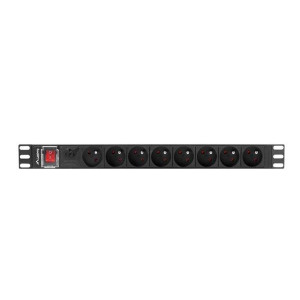 Lanberg POWER DISTRIBUTION UNIT (PDU) 19" LANBERG 1U 16A 2M 8X FRENCH OUTLETS BLACK
