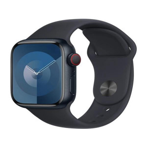 Apple Watch Series 9 Cellular 45mm Temně inkoustový hliník s inkoustovým sportovním řemínkem S/M