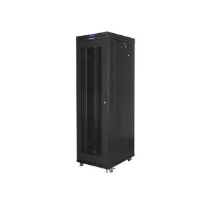 LANBERG Volně stojící skříň 19" 42U/600x1000 (v rozloženém stavu) síťované dveře LCD černá (RAL9004)  