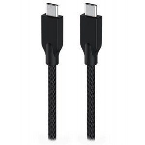 Genius ACC-C2CC-3A, Kabel, USB-C/USB-C, USB 3.0, 3A, PD 60W, opletený, 1m, černý