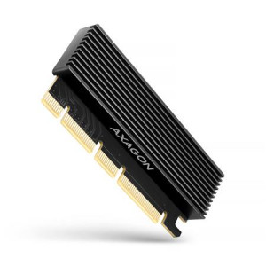 AXAGON PCEM2-XS, PCIe x16 - M.2 NVMe M-key slot adaptér, kryt s chladičem pro pasivní chlazení 