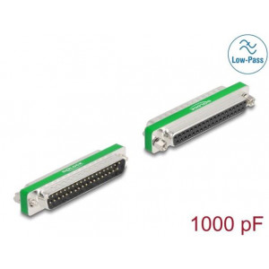 Delock Filtr RF/EMI k potlačování interference, z 37 pinového zástrčkového konektoru D-Sub na zásuvkový konektor