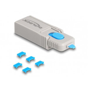Delock Sada blokovacích portů Micro USB na zásuvkové porty Micro USB; 5 ks + nástroj na zamykání