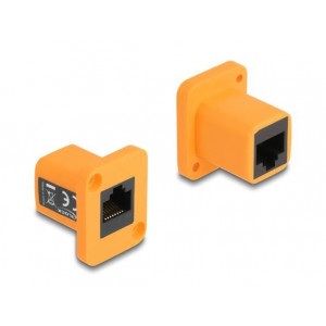 Delock Modul Typu D, ze zásuvky RJ45 na zásuvku, oranžový