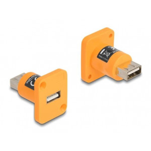Delock Modul Typu D, ze zásuvky USB 2.0 Typ-A na zásuvku, oranžový