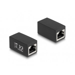 Delock Adaptér RJ45 samice na RJ45 samice Cat.6 černá