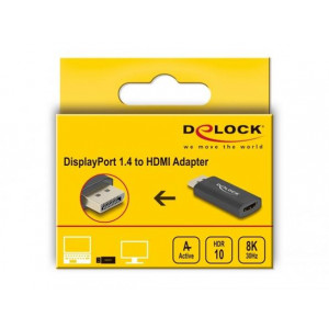 Delock Adaptér z Active DisplayPort 1.4 na HDMI, 8K, s funkcí HDR