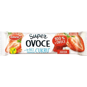 Tyčinka Emco Super ovoce - jahoda, 30 g