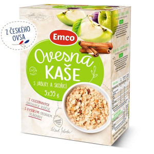 Ovesná kaše Emco s jablky a skořicí, 5x 55 g