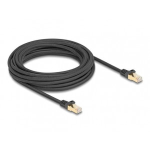 Delock Síťový kabel RJ45 s pleteným opláštěním, Cat.6A, ze zástrčky S/FTP na zástrčku, 7,5 m, černý