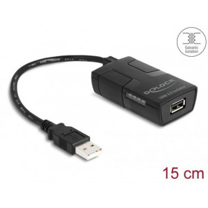Delock Izolátor USB 2.0 Typu-A ze zástrčky na zásuvku, s izolací na 5 kV pro datová vedení
