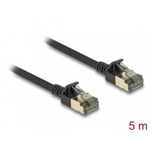 Delock Síťový kabel RJ45 Cat.8.1, F/FTP Slim Pro, 5 m, černý