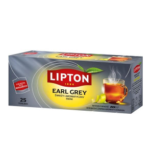Černý čaj Lipton Earl Grey, 25x 1,5 g