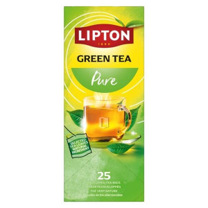 Zelený čaj Lipton Pure, 25 x 1,3 g