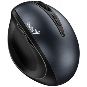 Genius Ergo 8300S, Myš, bezdrátová, optická, vertikální, 1600DPI, 7 tlačítek, tichá, černo-šedá 
