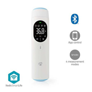 Nedis BTHTIR10WT - SmartLife Infračervený Teploměr| LED Displej | Čelo / Ucho | Bílá