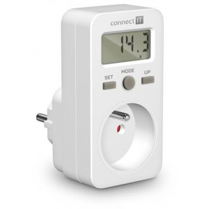 CONNECT IT PowerMeter měřič spotřeby el. energie, display, dětská pojistka