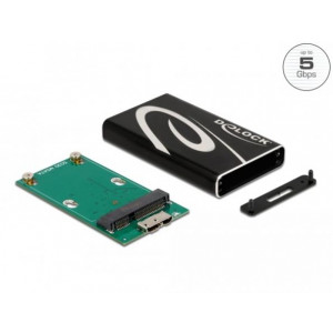 Delock Externí pouzdro s USB SuperSpeed na SSD mSATA