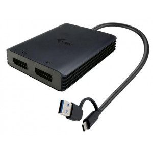 I-Tec USB-A/USB-C Dual 4K DP Video Adapter 