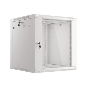 LANBERG Nástěnná jednodílná skříň 19", 12U/600x600 (v rozloženém stavu) šedá (RAL7035)   V2