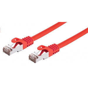 C-TECH Kabel patchcord Cat6, FTP, červený, 1m